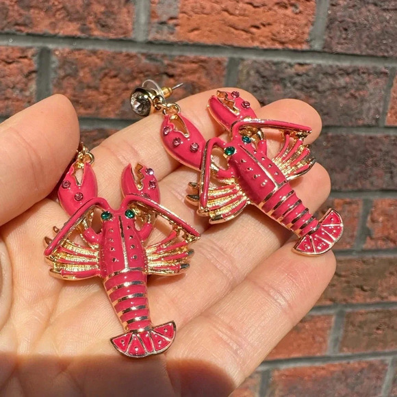 Anthro Lovely Lobster Earrings - Picture 7 of 9